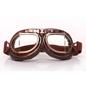 Retro Motorfiets Bril Vintage Moto Classic Voor Harley <span class=keywords><strong>Pilot</strong></span> Steampunk Atv Bike Koperen Helm - Product Image 2