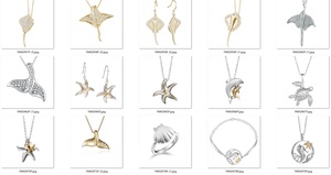 Colgante de Tortuga <span class=keywords><strong>Honu</strong></span> de Dos Tonos en Plata de Ley Chapada en Oro y Rodio Personalizado con Cadena para Mujer - Product Image 6