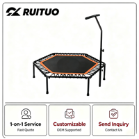 Mini trampoline pour la remise en forme en intérieur et en extérieur, matériau PVC, sûr, durable, résistant aux intempéries, équipement d'exercice pour enfants, garçons et filles