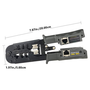 OEM Logo tùy chỉnh thiết kế RJ45 Uốn Tóc bồng công cụ cho CAT5E/Cat6 Tước với thử nghiệm <span class=keywords><strong>Ethernet</strong></span> <span class=keywords><strong>Cable</strong></span> dụng cụ cầm tay - Product Image 6