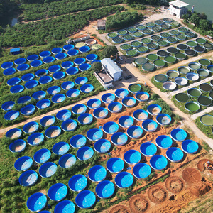 Tuần hoàn nuôi trồng thủy sản bể cá hệ thống tấm thép mạ kẽm Tarpaulin cá rô phi biofloc Nuôi Cá Thiết bị bể - Product Image 1