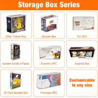 Boîte en acrylique moderne personnalisée Zeno, boîte de protection pour cartes Elite Trainer Box, boîte de boosters, étui de protection avec couvercle magnétique