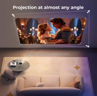 Projecteur 4K HD Android 9 avec batterie longue durée de vie, cinéma maison bureau haute luminosité, projecteur grand écran 3D HDML portable