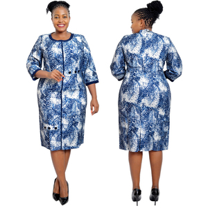 Africa Wear Women 5XL Office Wear <b>Plus</b> <b>Size</b> Casual Pencil Career <b>Dress</b> - Product Image 1