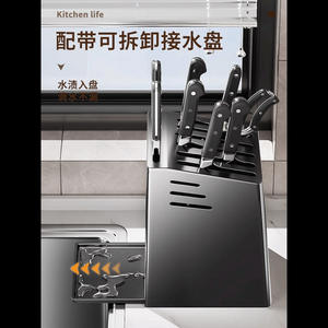 ที่วางมีดแบบโมเดิร์น ความลึก 8-11.9 นิ้ว อุปกรณ์จัดระเบียบครัวอเนกประสงค์สำหรับมีดและอุปกรณ์ครัว - Product Image 4