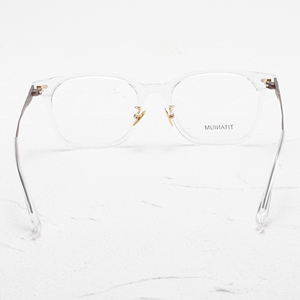 Gafas Transparentes Rectangulares con Montura Completa, Color Marrón Sólido, Anti-UV, Ligeras, Unisex, para Adultos, Monturas para Corrección de la Visión - Product Image 4