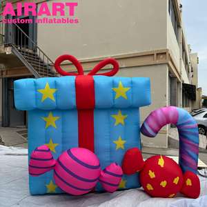 Kotak hadiah penggunaan dekorasi dapat ditiup kotak permen tiup gratis cetakan kotak permen biru dapat dipompa - Product Image 1