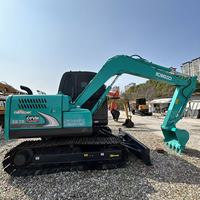 Excavatrice sur chenilles hydraulique Kobelco SK75 d'occasion, engin de terrassement lourd, machine de construction, excavatrice d'occasion à vendre