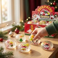 Jouet Squishy Géant Surprise de Noël, Jouet à Presser à Remontée Lente, Jouet Sensoriel Anti-Stress pour Enfants et Adultes
