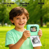 Appareil photo Polarid pour enfants avec capteur CCD, vidéo 4K, design mini porte-clés - Impression instantanée, plusieurs filtres pour jouer en extérieur/en intérieur