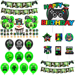 Decoración <span class=keywords><strong>de</strong></span> fiesta <span class=keywords><strong>de</strong></span> Video juego para niño, plato <span class=keywords><strong>de</strong></span> papel, taza, servilleta, globo <span class=keywords><strong>de</strong></span> paja, cartel <span class=keywords><strong>de</strong></span> <span class=keywords><strong>cumpleaños</strong></span> para niño, decoración <span class=keywords><strong>de</strong></span> fiesta <span class=keywords><strong>de</strong></span> <span class=keywords><strong>cumpleaños</strong></span> - Product Image 2