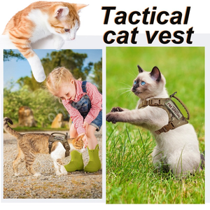 カスタムナイロン戦術的な調整可能なペットの猫のハーネスとリーシュ高級犬のハーネス - Product Image 5