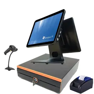 Terminal POS de pago de 15,6 pulgadas con pantalla táctil, sistema de pedido POS, punto de venta, a la venta, a la hora de la venta