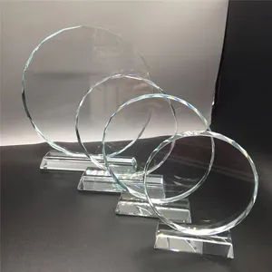 Personalizado prestigiado cristal gravado prêmios em branco vidro prêmio troféu