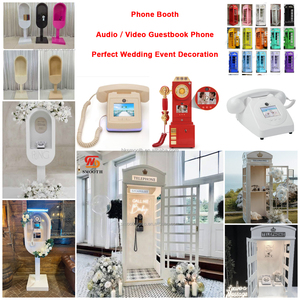 Smooth LED Photo Booth Stand With Phone Audio Video Audio Guestbook Stand Custom Phone Booth for <b>Wedding</b> Party Decoration - Product Image 6