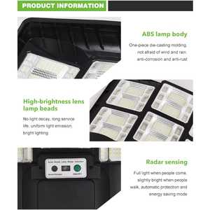 500w1000w1500w açık su geçirmez ev avlu ışık mühendislik yol özel süper parlak duvar ışık güneş sokak lambası - Product Image 3