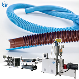 Extrudeuse <span class=keywords><strong>de</strong></span> tuyaux <span class=keywords><strong>de</strong></span> drainage ondulés à haute <span class=keywords><strong>vitesse</strong></span>, monovis avec moteur AC 30:1 L/<span class=keywords><strong>D</strong></span> pour la fabrication <span class=keywords><strong>de</strong></span> tuyaux <span class=keywords><strong>de</strong></span> drainage en PP, PVC, UPVC - Product Image 1