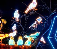CAIQI Elektrische LED-Vogelskulptur-Leuchte IP65 Wasserdicht für Außendekoration 3D-Gedruckte Tier-Landschaftslampe Dimmbar 2-Jahres-Garantie