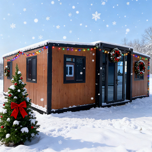 Maison préfabriquée extensible en conteneur habitable, structure en acier, construction de maison pliable préfabriquée, <span class=keywords><strong>immobilier</strong></span> - Product Image 1