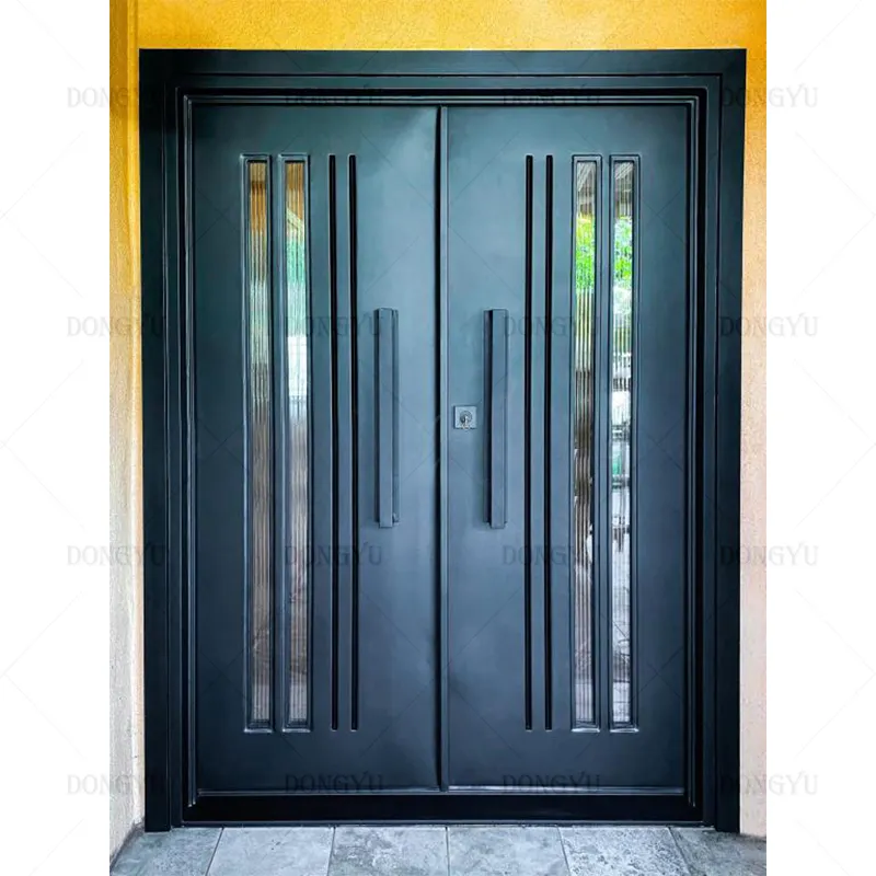 Puerta principal de hierro antioxidante pulido forjado a mano antiguo de Brasil/puertas de puerta de hierro forjado usadas