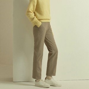 กางเกงสายคาดก้างปลาของผู้หญิงได้รับการออกแบบในเกาหลี inthek NF กางเกงทางการให้ความอบอุ่นได้ดี100% ผ้าโพลีเอสเตอร์ - Product Image 2