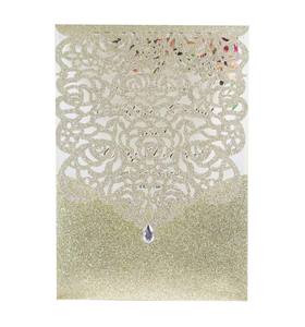 Cartes d'invitation fantaisie découpées au laser, modernes et écologiques pour la fête des mères et les anniversaires de mariage, avec enveloppe et carte de vœux - Product Image 1