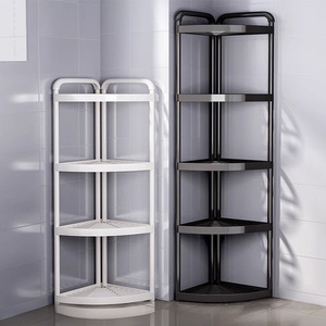 Étagère <span class=keywords><strong>de</strong></span> rangement <span class=keywords><strong>de</strong></span> <span class=keywords><strong>salle</strong></span> <span class=keywords><strong>de</strong></span> <span class=keywords><strong>bain</strong></span> mobile en <span class=keywords><strong>plastique</strong></span> à trois niveaux, non pliable, sur pied, pour les espaces étroits et les toilettes - Product Image 1