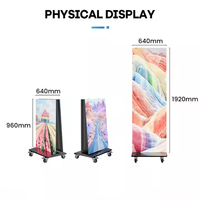 Display LED Portatile Pieghevole P1.86 P2 P2.5, Video Wall Modulare Impilabile 4K per Interni ed Esterni, Segnaletica Digitale con Ruote