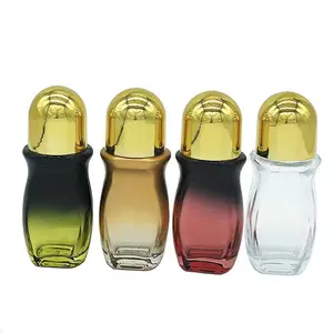 Vendita calda nuovo design 30ml 50ml attar bottiglia di vetro profumo bottiglie di vetro roll-on vuote