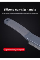 Brosse métallique industrielle en acier avec manche en silicone, haute densité, pour nettoyage et décapage de rouille, personnalisable avec logo OEM, vente en gros, directement de l'usine