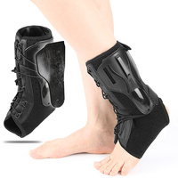 Attelle de cheville à lacets avec éclisses latérales rigides, support de compression SEBS pour l'avant-pied, respirante et ajustable