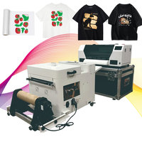 Imprimante à jet d'encre 30cm, machine d'impression de T-shirt, imprimante DTF, machine d'impression textile multicolore, machine à rouler pour rouler les chemises