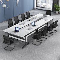 Table et chaise pliantes combinées, table de conférence, table de classe double, bureau d'étude, table longue, bureau mobile de bureau