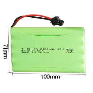 Factory Direct Rechargeable 12V 2400mAh NIMH Battery Pack For Remote Control Truck Toy Dump Road Racing Car Battery