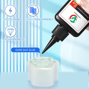 Tự làm cụm pha lê thủ công trong suốt UV nhựa 50ml Silicone khuôn mẫu tự làm đồ trang sức nhựa