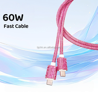 Nouveauté 2025 : Câble de charge rapide 60W Diamond avec conducteur en cuivre pur et USB 3.0 pour iPhone 14/16/17 Pro Max et ordinateur