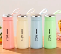 Fabricant pas cher créatif 400ml randonnée Sport de plein air eau chaude et froide enfants école mignon cadeau bouteille d'eau en verre