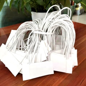 Vendita calda rotonda corda di carta attorcigliata manico in pasta il tipo di imballaggio corda con manico in carta-alta visibilità per gli acquirenti 19*4cm - Product Image 3