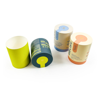 100% Recyclable bord plat carton cylindre emballage alimentaire bonbons grain de café Tube thé poudre Sachets paquet papier Tube boîte