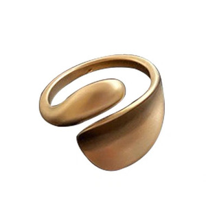 Bague d'ouverture irrégulière Ins Simple géométrique or bague d'ouverture irrégulière bijoux pour fille - Product Image 5