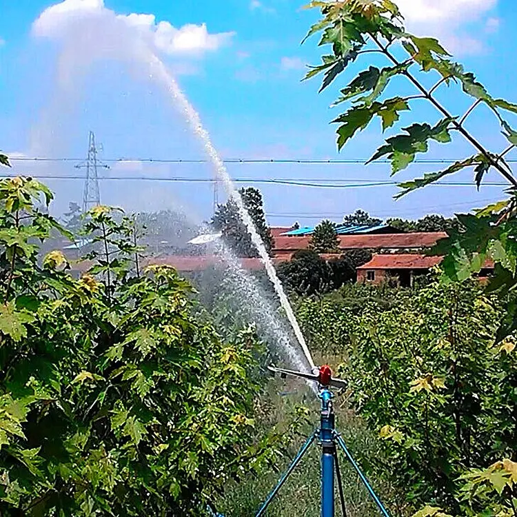 Fonte de fábrica de longo alcance 360 graus grande água pistola de chuva sprinkler