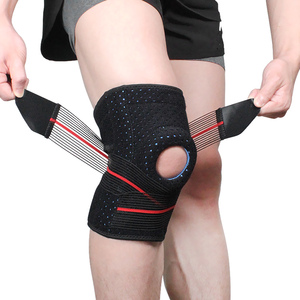 Genouillères de football professionnelles avec bande élastique et sangle rotulienne en néoprène pour le soutien et la protection sportive - Product Image 1