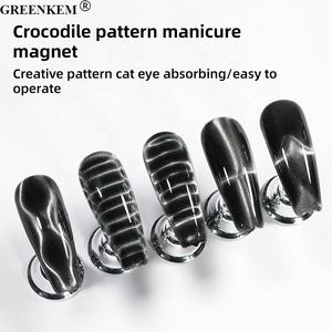 Nouveau 20pcs Forte Magnétique Crocodile Motif Nail Magnet Multi Fonctionnel Long Rectangulaire Cat Eye Magnet Petite Brique Nail Magnet - Product Image 3