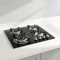 Appareil électroménager de cuisine, cuisinière à gaz encastrable 4 brûleurs, plaque de cuisson à gaz à haute puissance