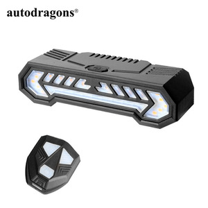 Feu arrière de vélo solaire à LED avec télécommande sans fil, étanche, 5 modes, rechargeable par USB pour la conduite nocturne - Product Image 4