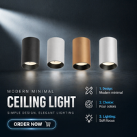 Spot LED Cylindrique Européen en Aluminium pour Plafond, Lampes LED, Lamparas de Techo Para Interior, Spot Lumineux pour la Décoration Intérieure