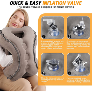 <span class=keywords><strong>Almohada</strong></span> de Viaje Personalizada con Logotipo, Accesorios de Viaje Portátiles para Avión, <span class=keywords><strong>Almohada</strong></span> <span class=keywords><strong>Inflable</strong></span> para el Cuello para Dormir, Descansar y Siesta - Product Image 4