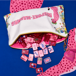 Juego de Mahjong Portátil Moderno de Acrílico Rosa, Personalizado, Decorativo, para Viajes, Regalo - Product Image 4