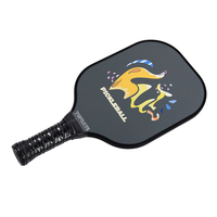 Toprate 12K T700 pagaie de pickleball en fibre de carbone contrôle de la rotation Surface de grain profond 16mm aluminium nid d'abeille puissance impression UV