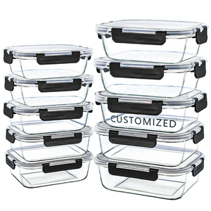 Vente en gros de boîtes à lunch hermétiques en verre pour la cuisine Récipients de cuisine pour le stockage des <span class=keywords><strong>aliments</strong></span> en verre hermétique - Product Image 1